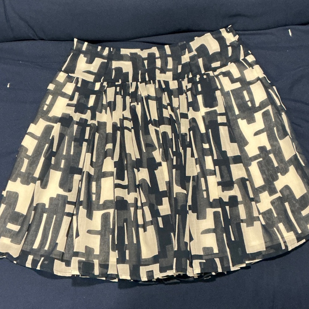 Dialogue Monochrome Patterned A-Line Skirt